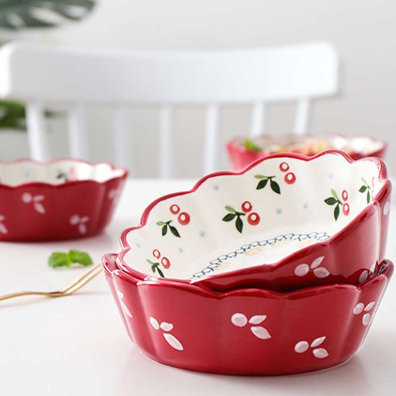 Δημιουργικό Χειροποίητο Cherry Little Keramic Bowl Σνακ Φωλιά Μπολ Για Οικιακά Επιτραπέζια Σκεύη Για Επιδόρπιο Με Φρουτοσαλάτα Ευρώπης