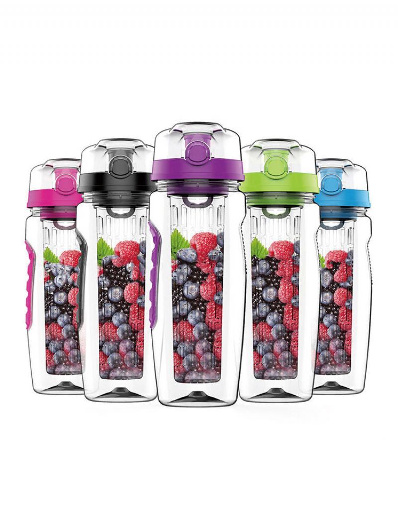 Δωρεάν Bpa Fruit Infuser Sports Column Bottle Plastic Cup 1000ml Space Lemonade