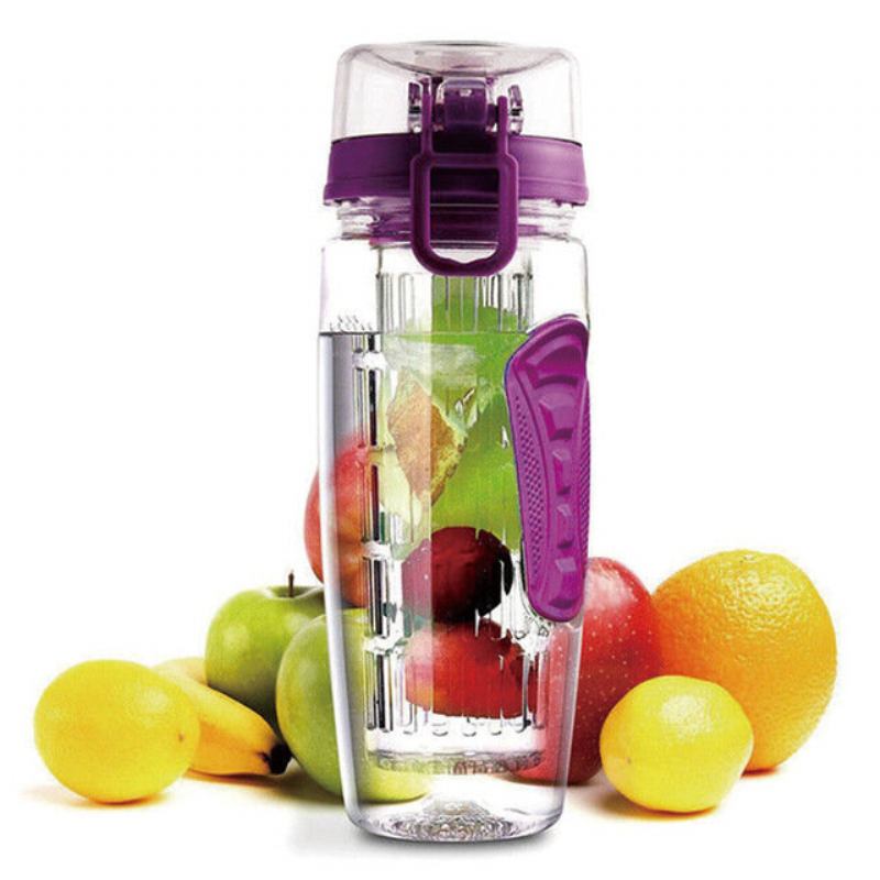 Δωρεάν Bpa Fruit Infuser Sports Column Bottle Plastic Cup 1000ml Space Lemonade