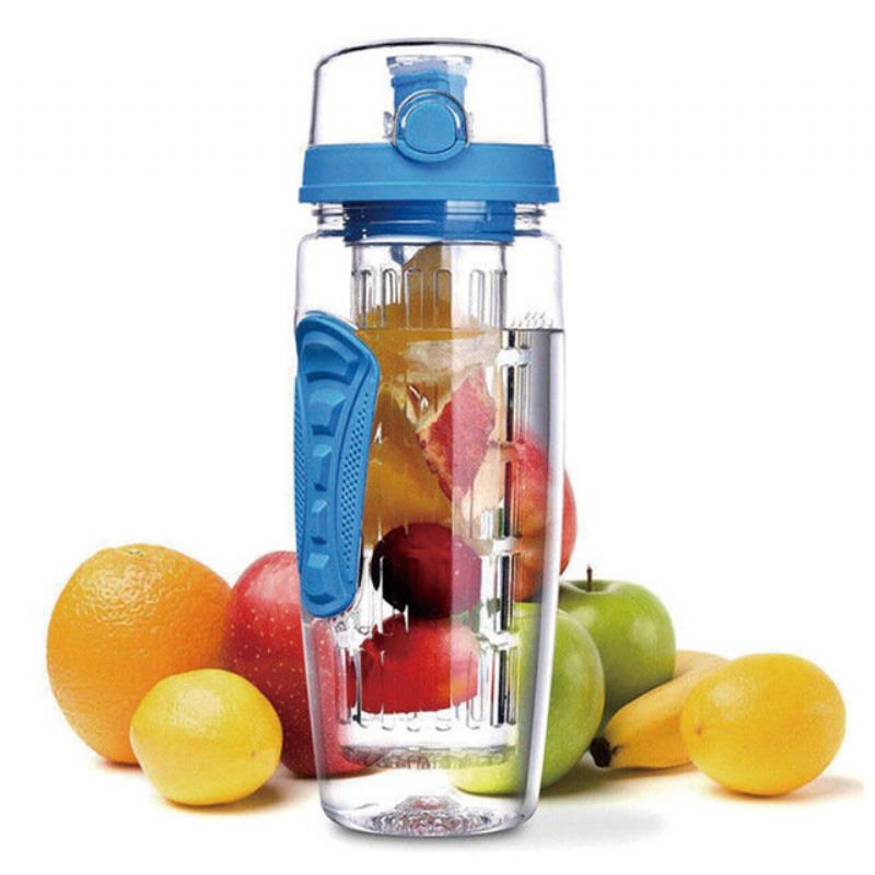 Δωρεάν Bpa Fruit Infuser Sports Column Bottle Plastic Cup 1000ml Space Lemonade