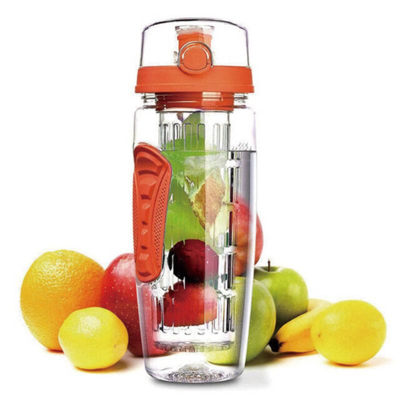 Δωρεάν Bpa Fruit Infuser Sports Column Bottle Plastic Cup 1000ml Space Lemonade