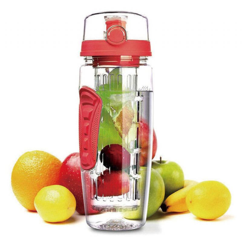 Δωρεάν Bpa Fruit Infuser Sports Column Bottle Plastic Cup 1000ml Space Lemonade