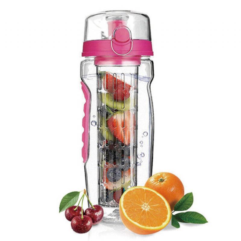 Δωρεάν Bpa Fruit Infuser Sports Column Bottle Plastic Cup 1000ml Space Lemonade