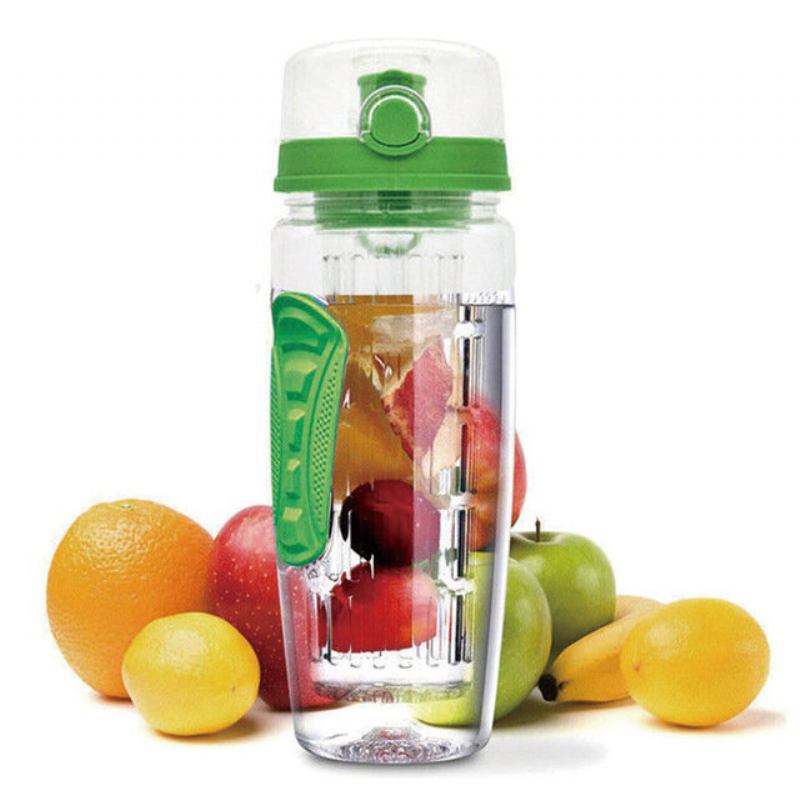 Δωρεάν Bpa Fruit Infuser Sports Column Bottle Plastic Cup 1000ml Space Lemonade