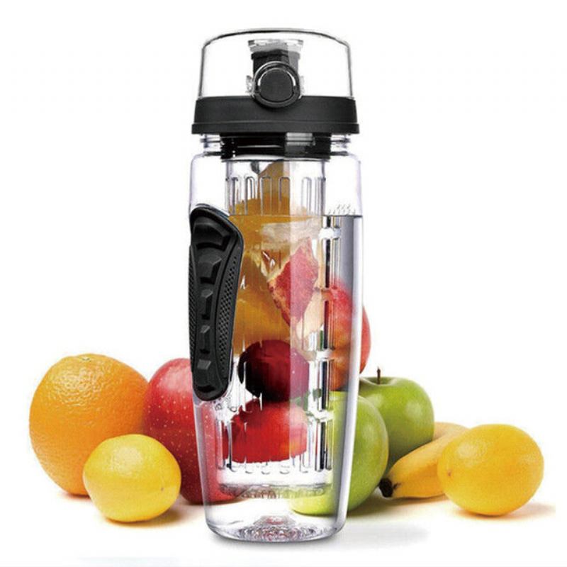 Δωρεάν Bpa Fruit Infuser Sports Column Bottle Plastic Cup 1000ml Space Lemonade