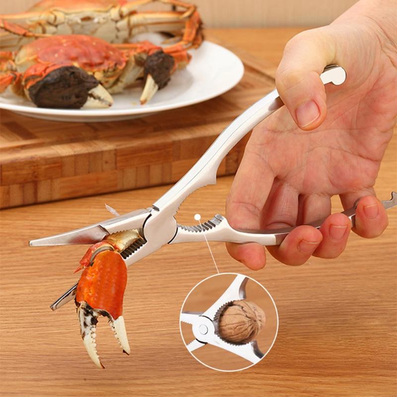 Eating Crab Tool 304 Από Ανοξείδωτο Χάλυβα Κοστούμι Τριών Τεμαχίων Τρώγοντας Μαλλιαρό Καβούρι Πόδι Βελόνα Εργαλείων Κουζίνας Συσκευασία Δώρου