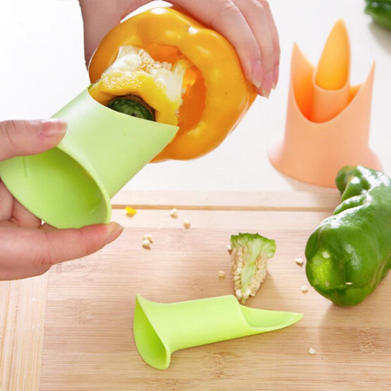 Εξοικονόμηση Προσπάθειας 2 Σετ Pepper Green Seed Seder Device Digging Αφαίρεση Πυρήνα