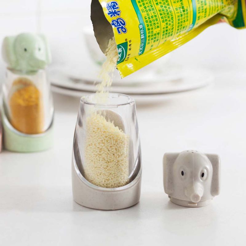 Elephant Seasoning Cruet For Baby Wheat Straw Barbecue Pepper Condiment Bottle 90g