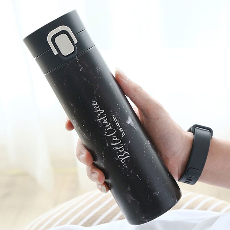 Fashion Marble Thermos Cup Με Μόνωση Κενού Από Ανοξείδωτο Ατσάλι Μπουκάλι Νερού Αθλητική Κούπα Ταξιδιού Καφέ