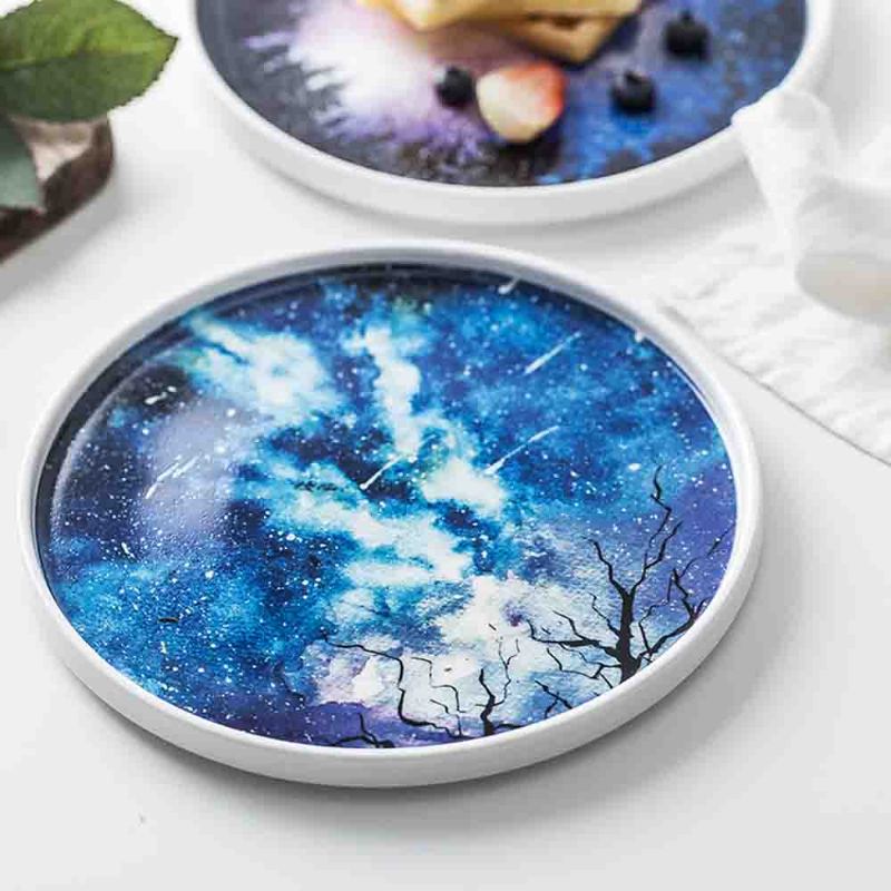 Flat Plate Personality Creative Nordic Ceramic Platter Ins Style Fashion Αξεσουάρ Κουζίνας Πιάτο Κέικ Σνακ