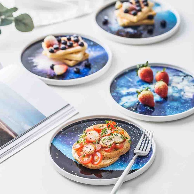 Flat Plate Personality Creative Nordic Ceramic Platter Ins Style Fashion Αξεσουάρ Κουζίνας Πιάτο Κέικ Σνακ