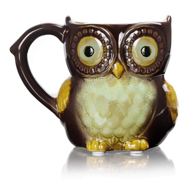 Funny Owl Κεραμική Κούπα Καφέ Τσαγιούcute Owl Morning Coffee Cup 12 Oz