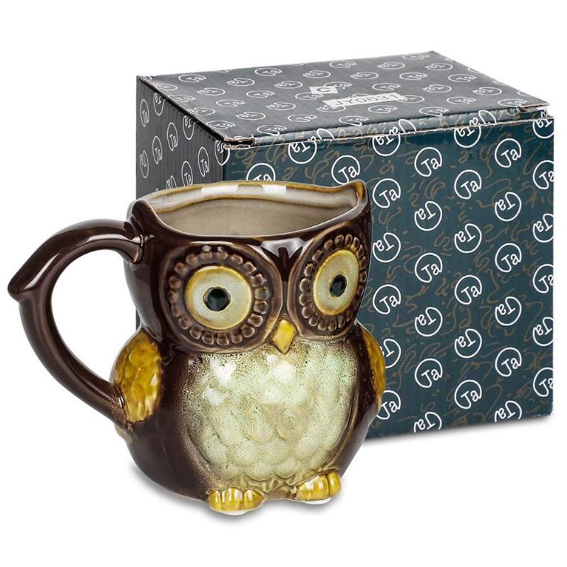 Funny Owl Κεραμική Κούπα Καφέ Τσαγιούcute Owl Morning Coffee Cup 12 Oz