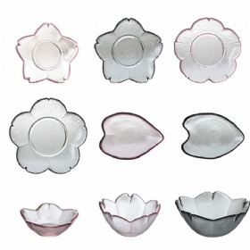 Γιαπωνέζικο Cherry Little Dish Crystal Glass Small Bowl Πιάτο Γλυκού Με Φρούτα Ροζ Θαμπό Πολωνικό Πιατάκι Για Οικιακή Χρήση