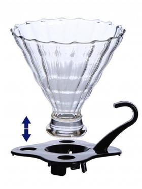 Γυαλί Καφετιέρα Φίλτρο Χωνί Coffee Dripper Επαναχρησιμοποιήσιμο Σουρωτήρι Tea Leaf Spice Filter Tea Strain