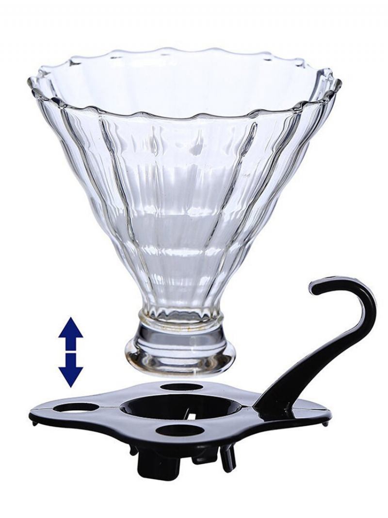 Γυαλί Καφετιέρα Φίλτρο Χωνί Coffee Dripper Επαναχρησιμοποιήσιμο Σουρωτήρι Tea Leaf Spice Filter Tea Strain