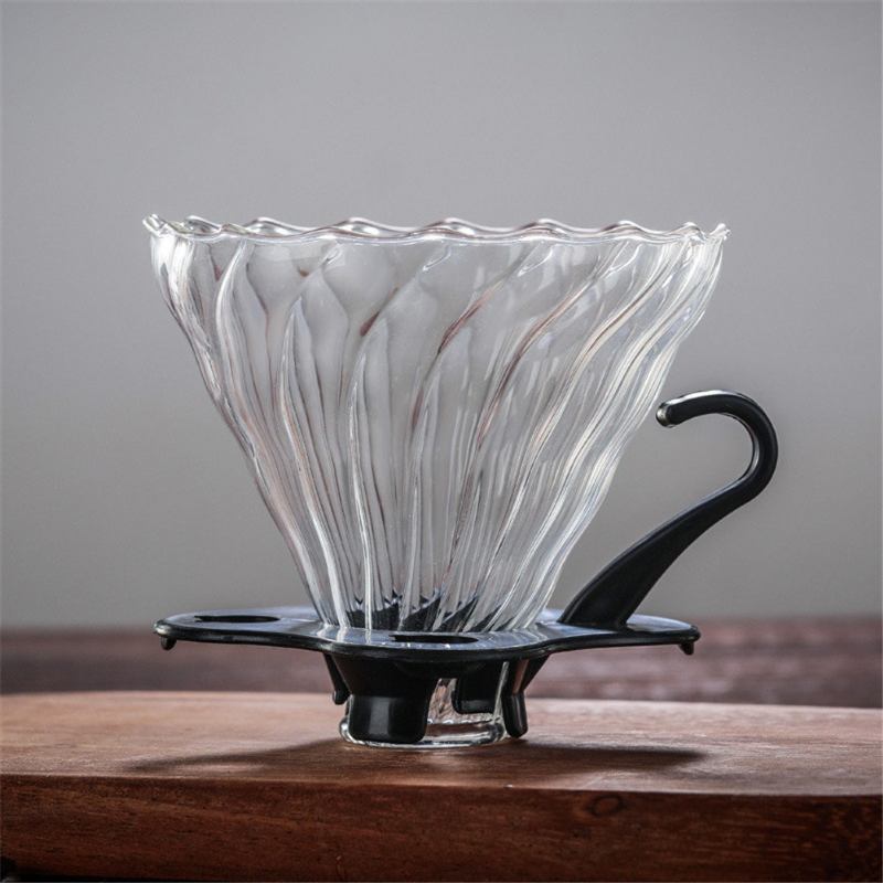 Γυαλί Καφετιέρα Φίλτρο Χωνί Coffee Dripper Επαναχρησιμοποιήσιμο Σουρωτήρι Tea Leaf Spice Filter Tea Strain