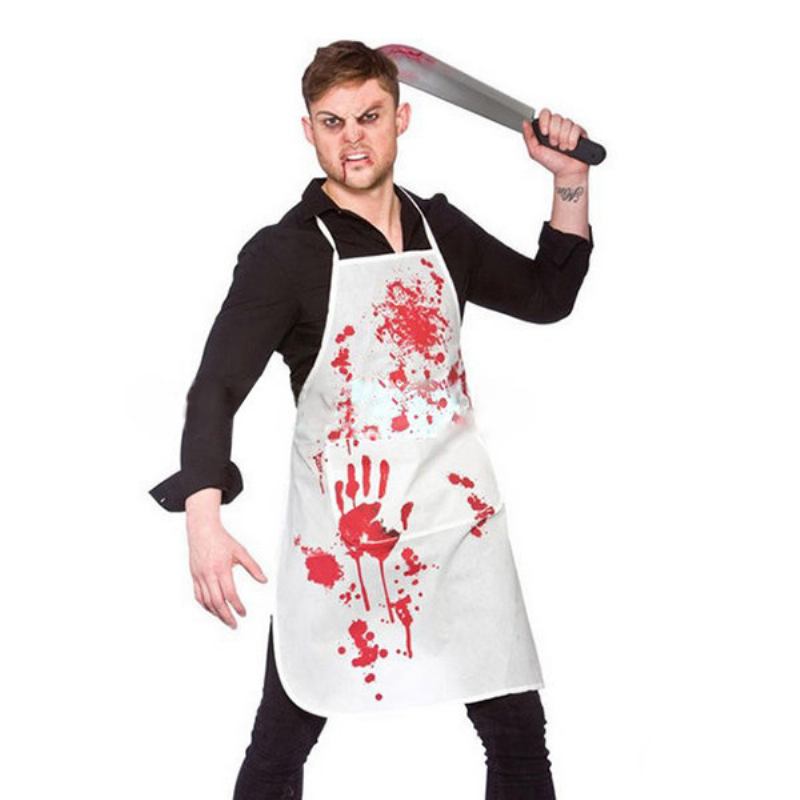 Halloween Blood Aprons Adult Bloody Butcher Role Play Indian Apron Horror Dress Up