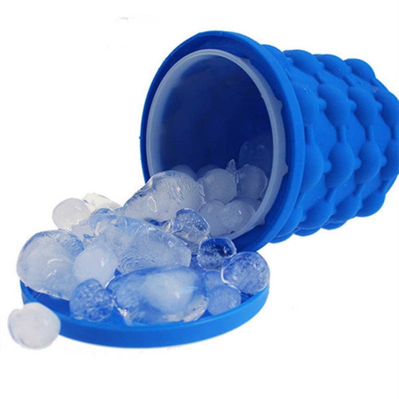 Honana Creative Space Saving Ice Bucket Κάδος Με Σχήμα Κύβου Σιλικόνης Ice Genie Maker Tools Ice