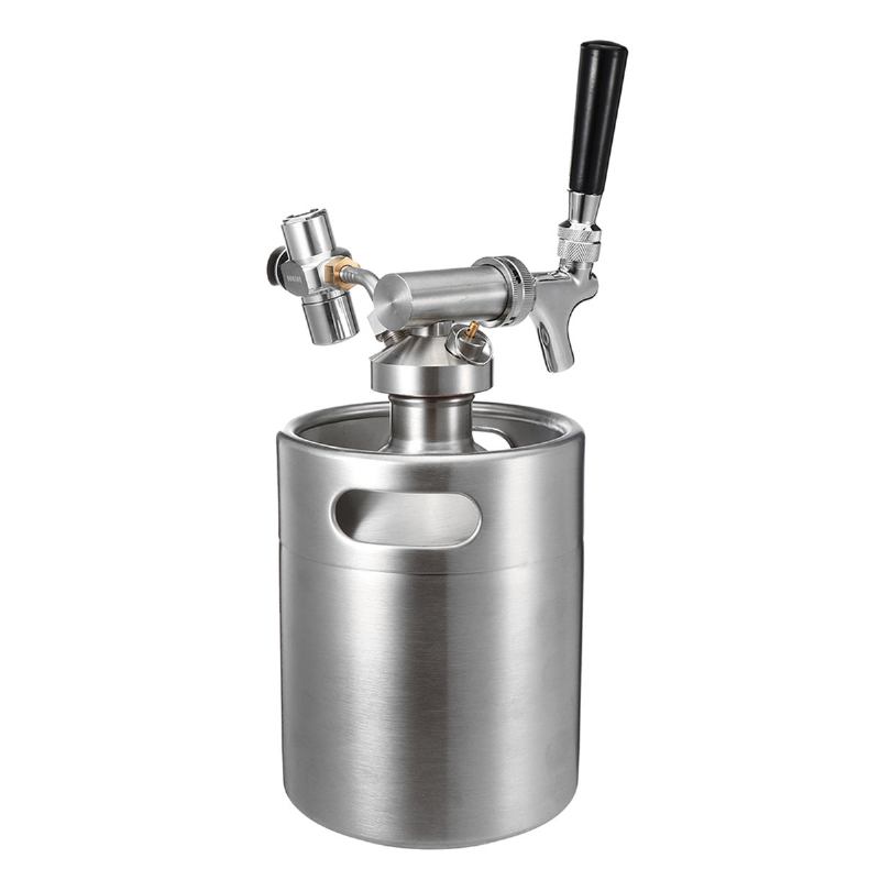 Kcasa Kc-bk8 4l/2l Από Ανοξείδωτο Ατσάλι 304 Beer Mini Keg Homebrew Keg Αέρας Πίεσης Εργαλεία Παρασκευής Κρασιού