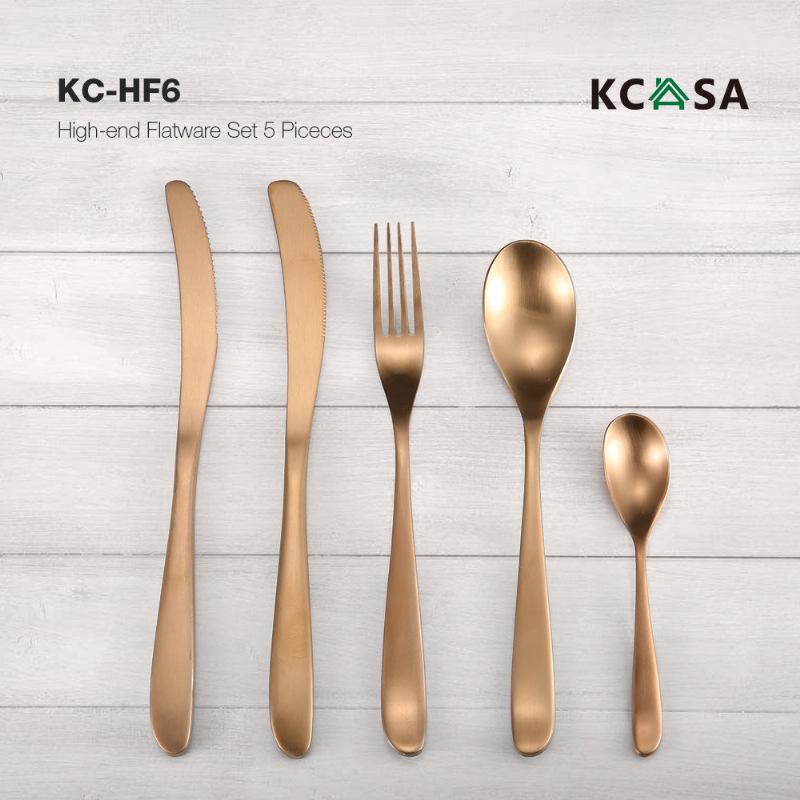 Kcasa Kc-hf6 High-end 420 Ανοξείδωτο Ατσάλι 5 Τεμαχίων Σετ Μαχαιροπήρουνων Σετ Σερβίτσιο Με Ντιζάιν Meniscus Design With