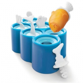 Kcasa Kc-it06 Diy Silicone 6 Cavity Fish Shape Force Ice Cream Ice Pop Stick Maker Εργαλεία Κουζίνας