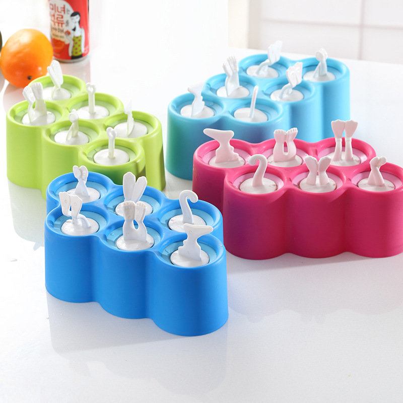 Kcasa Kc-it06 Diy Silicone 6 Cavity Fish Shape Force Ice Cream Ice Pop Stick Maker Εργαλεία Κουζίνας