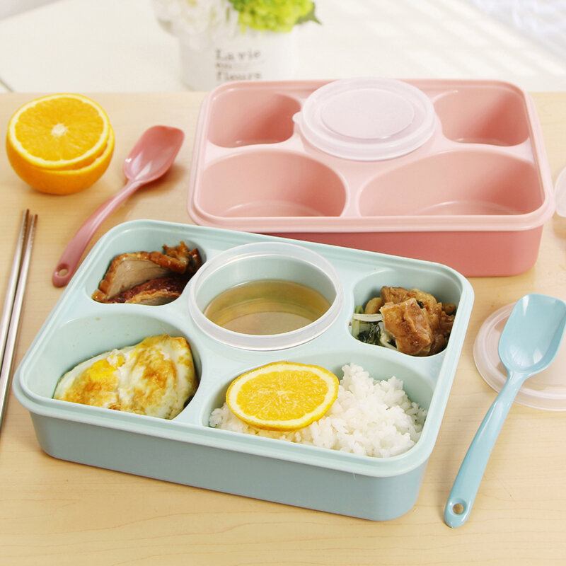 Κουτί 5-zellen 1000ml Durable Kind Lunchbox Μονωμένο Δοχείο Τροφίμων Πλαστικό Γεύματος