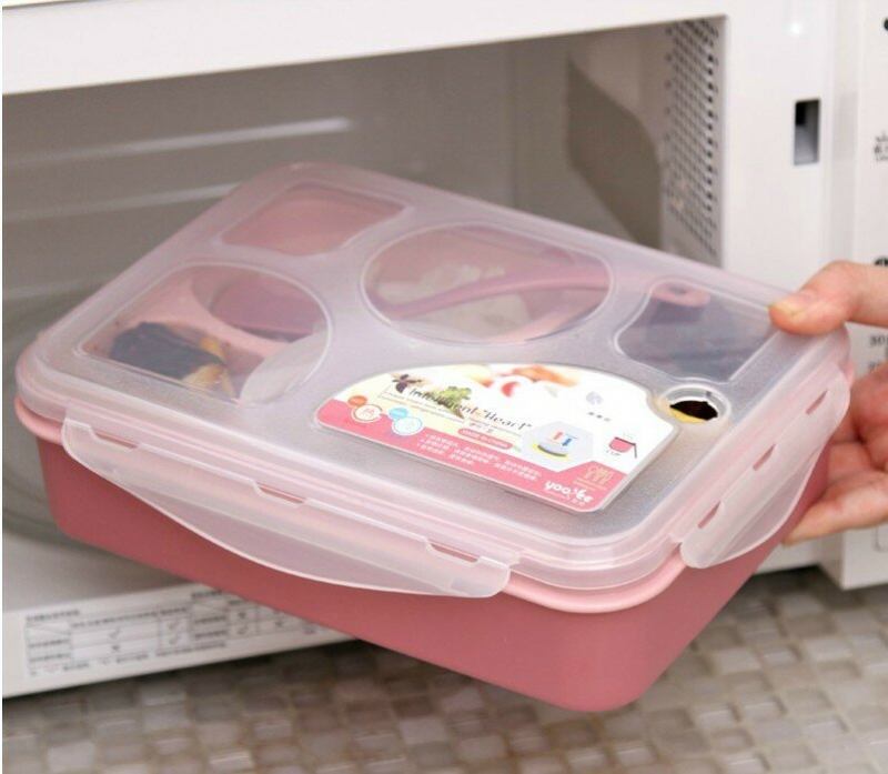 Κουτί 5-zellen 1000ml Durable Kind Lunchbox Μονωμένο Δοχείο Τροφίμων Πλαστικό Γεύματος