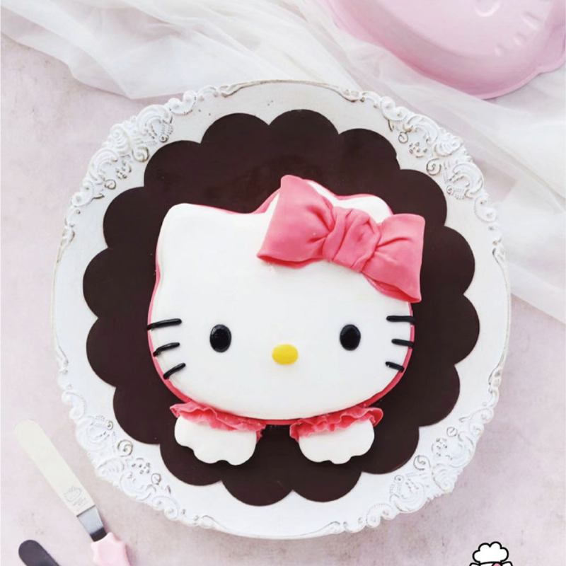 Μοντέλο Cute Kitty Ανθρακούχο Ατσάλι 8 Ιντσών Cake Jelly Mold Σκαμπό Ψησίματος Κουζίνας