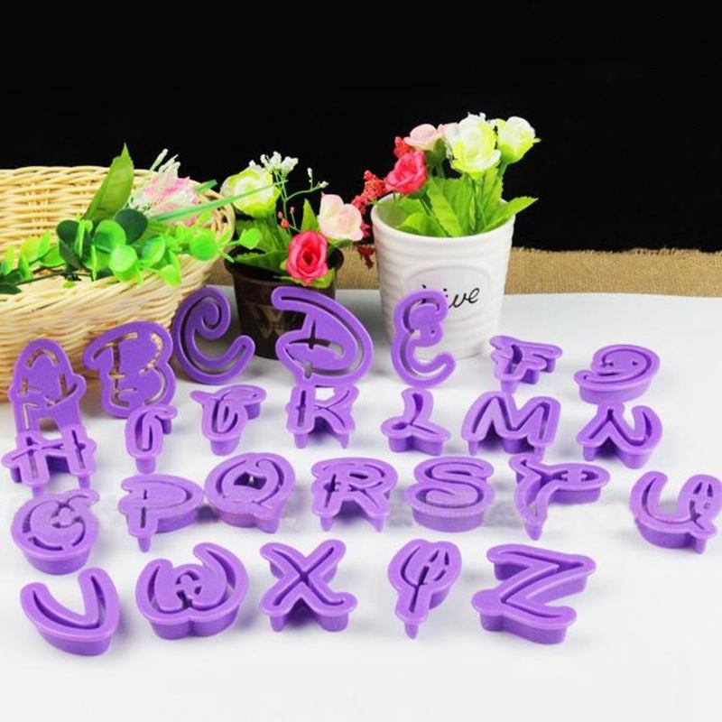 Μπισκότα Alphabet Letter Embosser Cutters Cake Decorating Fondant Sugarcraft Εργαλείο