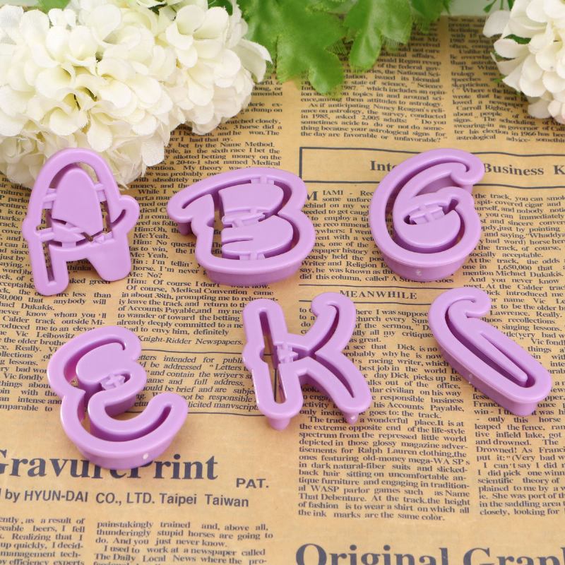 Μπισκότα Alphabet Letter Embosser Cutters Cake Decorating Fondant Sugarcraft Εργαλείο