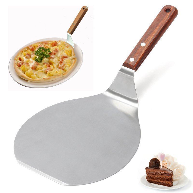 Pizza Spatula Peel Από Ανοξείδωτο Ατσάλι Θήκη Για Κέικ Δίσκος Πιάτο Shifter Ψήσιμο Σκεύος Ψησίματος