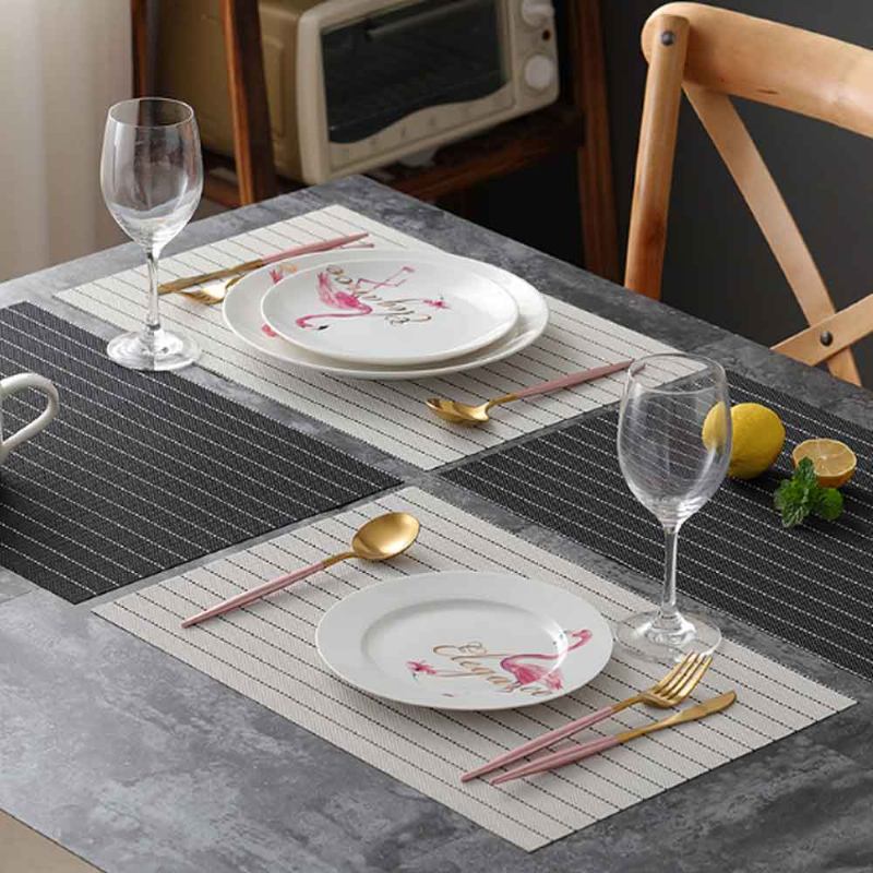 Place Mat Pvc Αδιάβροχο Thicken Heat Resistant Μοντέρνο Απλό Επιτραπέζιο Χαλάκι Θερμομονωτικό Στρώμα Ευρωπαϊκού Στυλ Για Οικιακή Χρήση