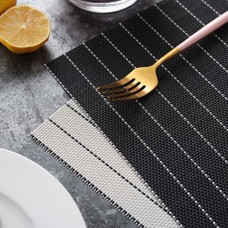 Place Mat Pvc Αδιάβροχο Thicken Heat Resistant Μοντέρνο Απλό Επιτραπέζιο Χαλάκι Θερμομονωτικό Στρώμα Ευρωπαϊκού Στυλ Για Οικιακή Χρήση