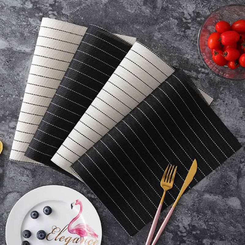 Place Mat Pvc Αδιάβροχο Thicken Heat Resistant Μοντέρνο Απλό Επιτραπέζιο Χαλάκι Θερμομονωτικό Στρώμα Ευρωπαϊκού Στυλ Για Οικιακή Χρήση