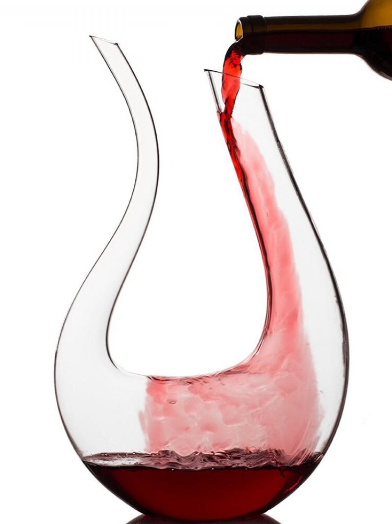 Πολυτελές Κρυστάλλινο Γυαλί Σε Σχήμα U Horn Decanter Κρασιού Wine Pourer Red Carafe Aerator