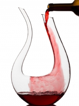 Πολυτελές Κρυστάλλινο Γυαλί Σε Σχήμα U Horn Decanter Κρασιού Wine Pourer Red Carafe Aerator