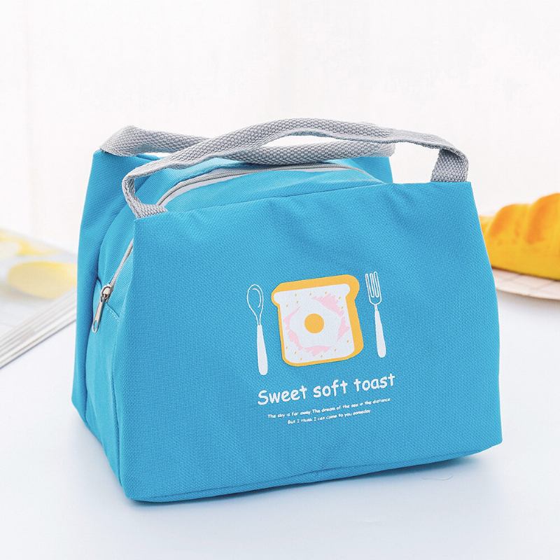 Portable Thicken Lunch Tote Bag Oxford Waterproof Cooler Insolated Handbag Cute Storage Containers