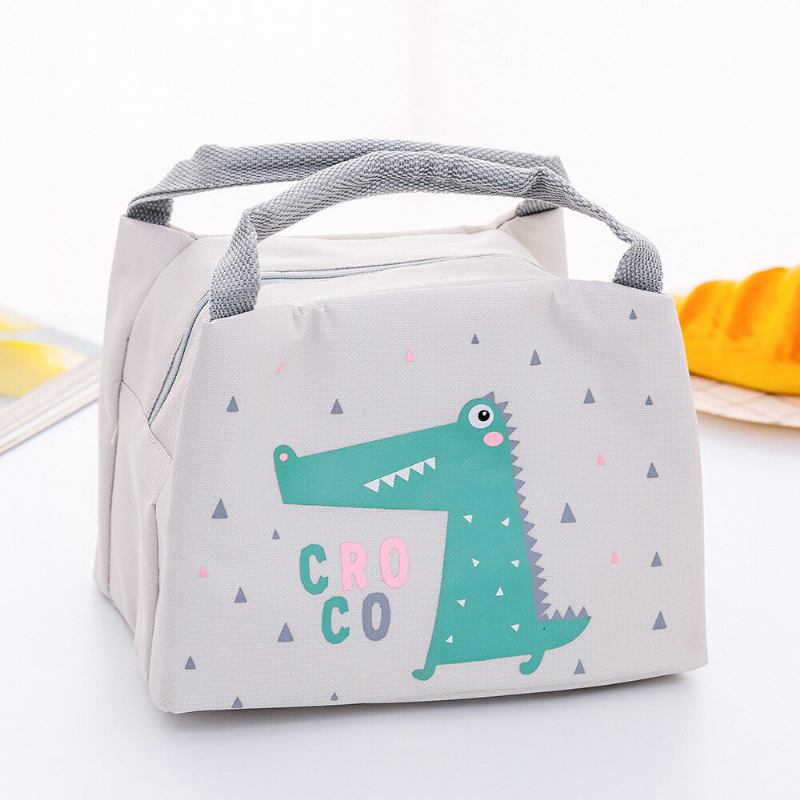 Portable Thicken Lunch Tote Bag Oxford Waterproof Cooler Insolated Handbag Cute Storage Containers