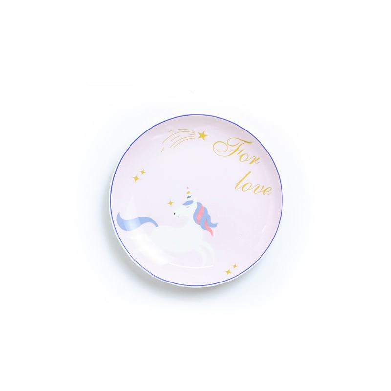 Unicorn Dinner Plates Bone China Rainbow Steak Plate