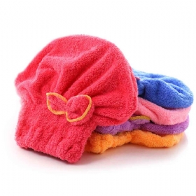 Coral Fleece Καπάκι Ντους Water Velvet Cute Dry Hair Cap Thickening Hooded Korean Bath Cap