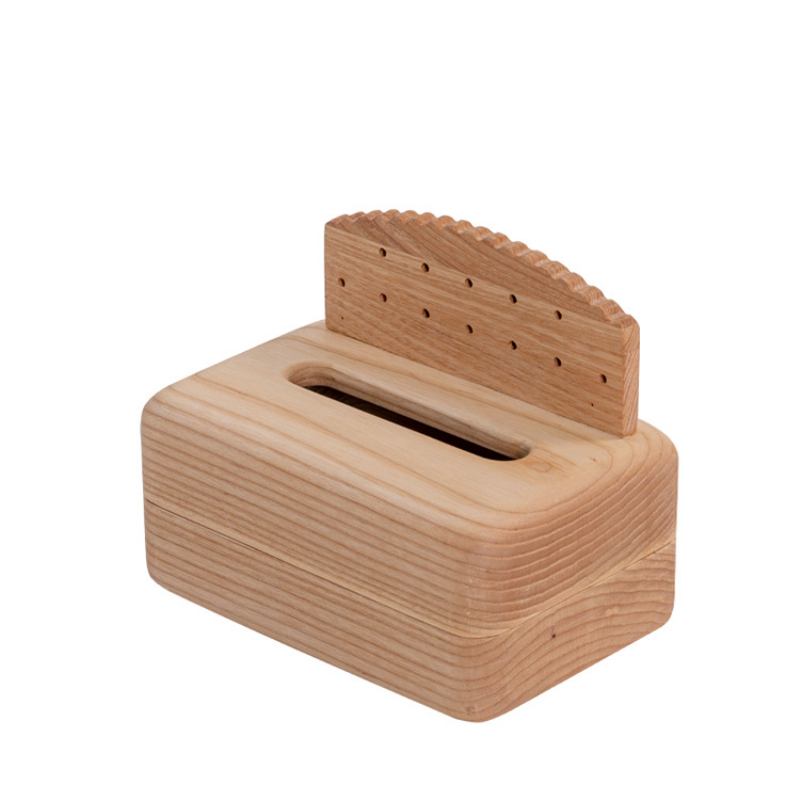 Creative Log Tissue Box White Wax Whole Wood Kitty Pumping Box Συλλογή Bear Crown Σχήμα Μπισκότου Με Δημιουργικό Σχέδιο