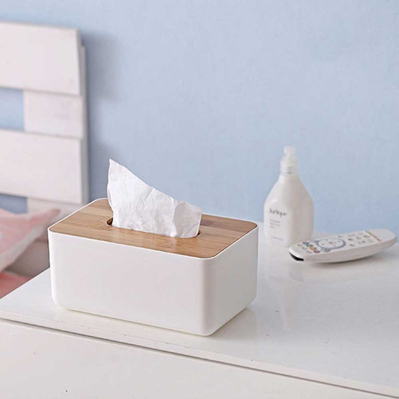 Ξύλινο Κάλυμμα Tissue Box Napkin Printed Box Dispenser Πλαστική Χάρτινη Θήκη Για Πετσέτες Αποθήκευσης Organizer