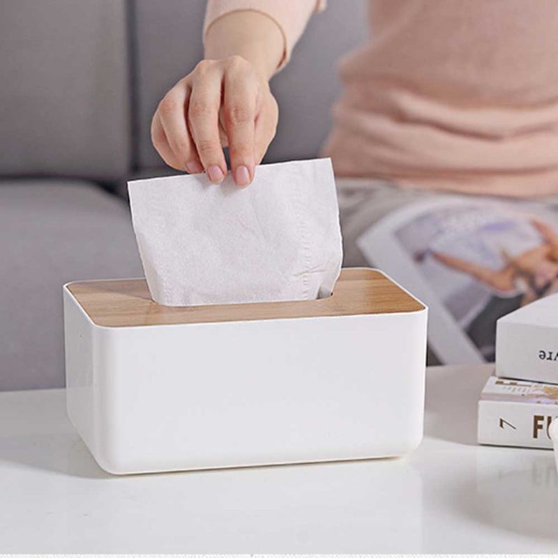 Ξύλινο Κάλυμμα Tissue Box Napkin Printed Box Dispenser Πλαστική Χάρτινη Θήκη Για Πετσέτες Αποθήκευσης Organizer