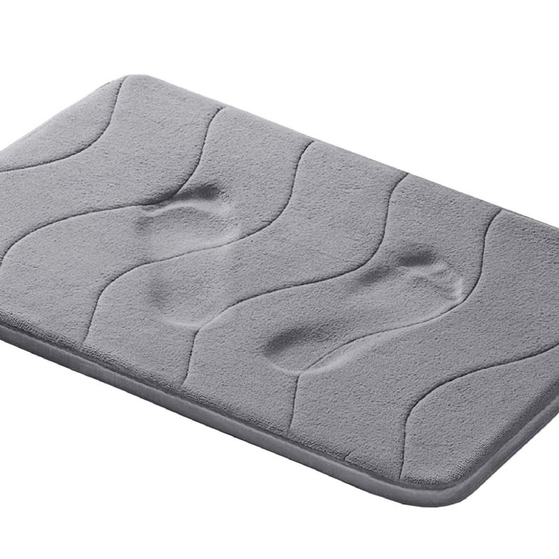 Memory Foam Coral Fleece Αντιολισθητικό Μαλακό Χαλάκι Μπάνιου Από Μικροΐνες Που Πλένονται Στο Πλυντήριο Χαλιά