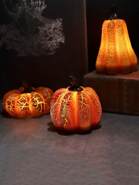 1 Pc Halloween Pumpkin Lamp Simulation Led Candle Light Ornaments Luminous Decoration Layout Props