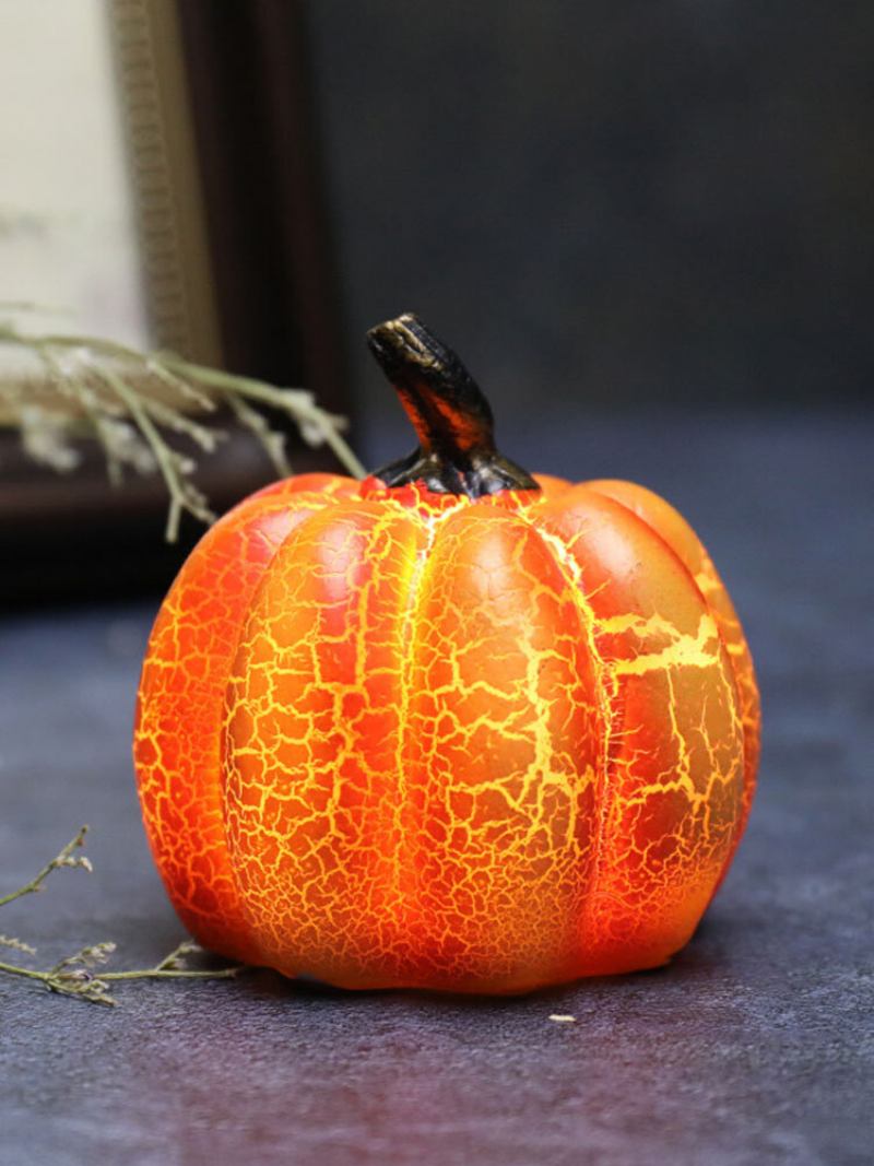 1 Pc Halloween Pumpkin Lamp Simulation Led Candle Light Ornaments Luminous Decoration Layout Props