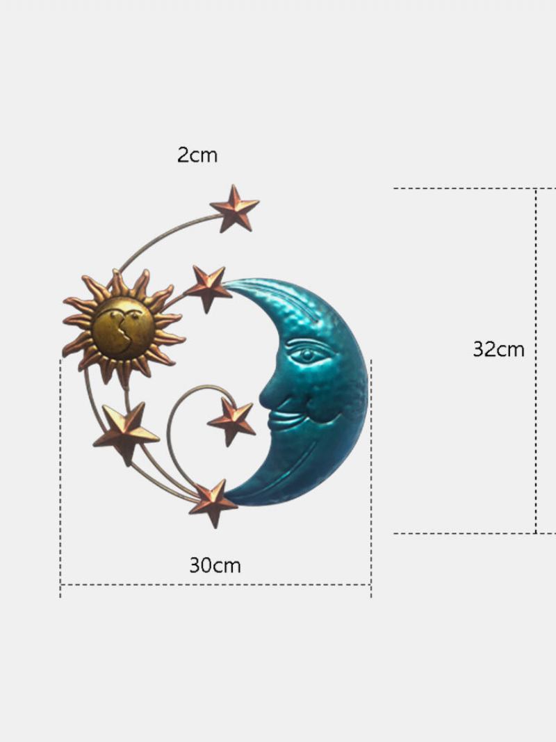 1 Pc Iron Sun Moon Face Wall Art Διακόσμηση Δημιουργικά Κρεμαστά Στολίδια Σπιτιού Μοντέρνα Απλότητα Τοίχου