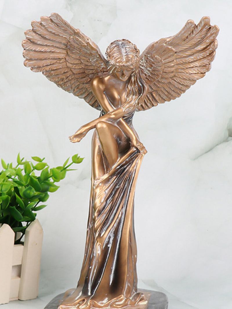 1 Pc Ρητίνη Υψηλής Ποιότητας Spread Wings Angel Desktop Decoration Κομψή Διακόσμηση Redemption Innovative Cherub Sculpture